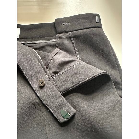 MM Lafleur Black Trouser Slacks Relaxed Straight Leg Sz 6 Adjustable Hem Career - Picture 11 of 13